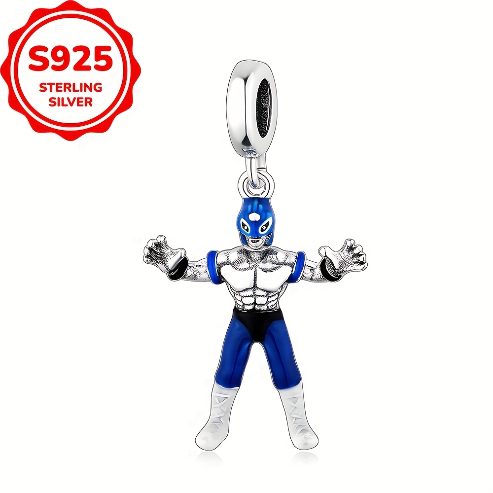 925 Sterling Silver Character Design Charm, DIY Gift